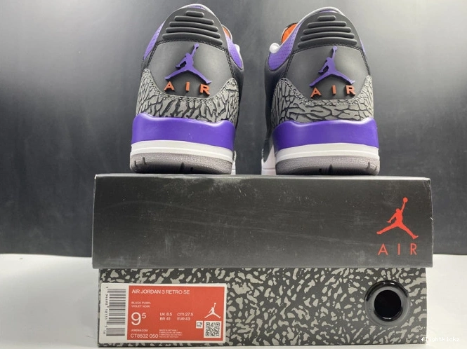 Air CT8532 Court Jordan 050 3 Purple Black Retro 0824